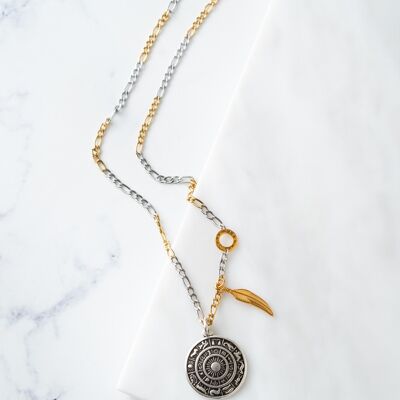 Necklace with zodiac circle