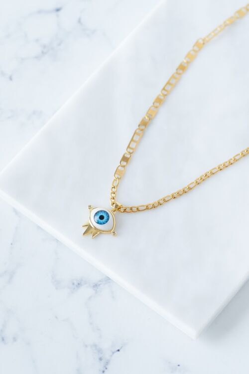 Protection evil eye with vintage chain