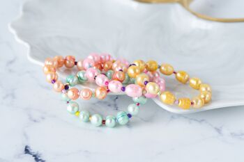 Bracelets de perles de couleur arc-en-ciel 1