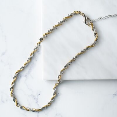 Collier chaîne style corde