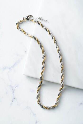 Collier chaîne style corde 2