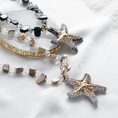 Collar de concha con estrella de mar