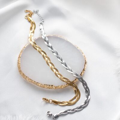 Stainless steel waterproof braid anklet chain