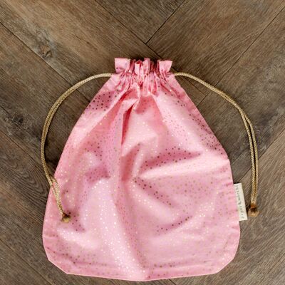 Fabric Gift Bags Double Drawstring -  Marshmallow Confetti (Large)