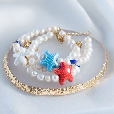 Starfish pearl bracelet