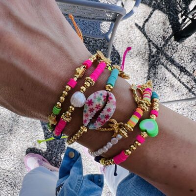 Pulseras coloridas de felicidad de verano