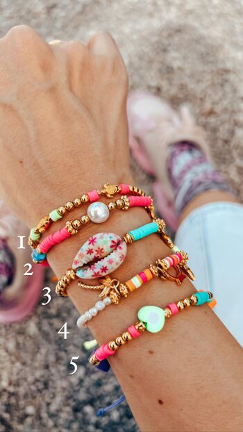 Bracelets colorés de bonheur d'été 2