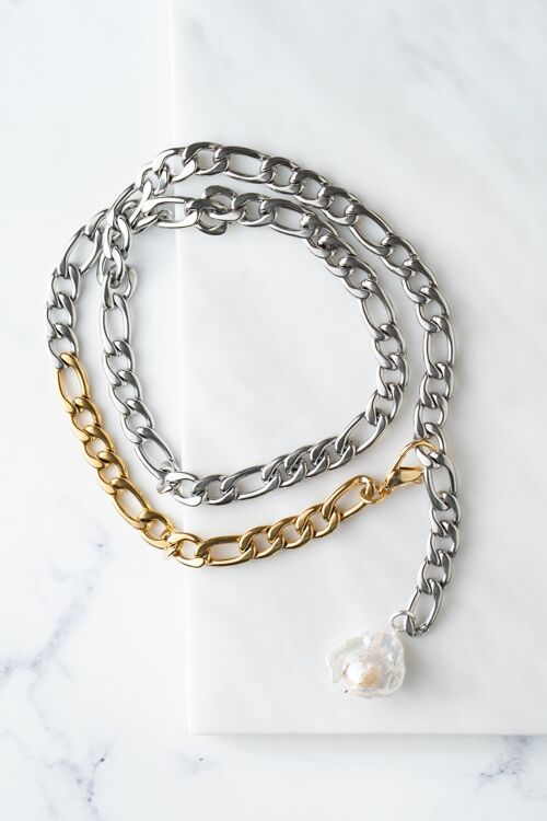 XL chain with baroque pearl