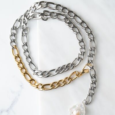 XL chain with baroque pearl