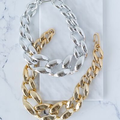 XL chunky chain in gold and silver