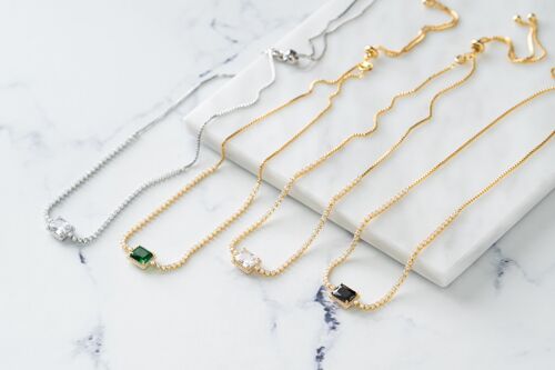 Ζirgon necklace with crystal