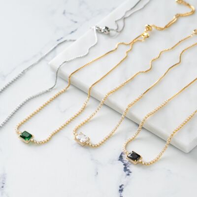 Collier Ζirgon avec cristal