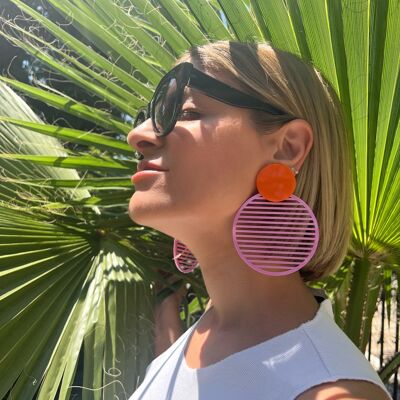 Boho Hoop Earrings, Clip On Earrings, Summer Earrings, Beach Earrings, Ethnic Earrings, Geometric Earrings, Gift for Her, Made in Greece.