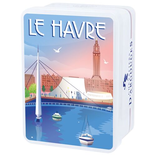 COFFRET LE HAVRE - BOUCHÉES NOISETTE FONDANTES CHOCOLAT LAIT 33% EN PAPILLOTES