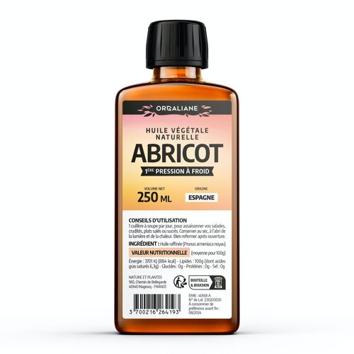 Huile d'abricot - 250 ml
