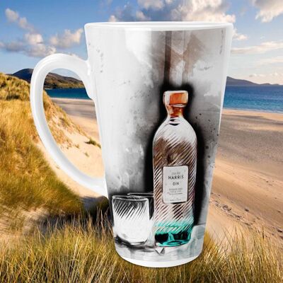 Berühmte schottische Gin 17oz Skinny Latte Tasse, Isle of Harris, hergestellt in Schottland, Geschenk für Gin-Liebhaber