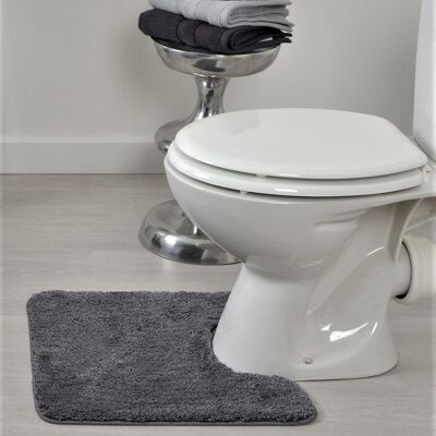 Alfombrilla de baño antideslizante de microfibra de pelo largo con pedestal