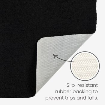 Tapis de toilette antidérapant en microfibre à poils profonds 5