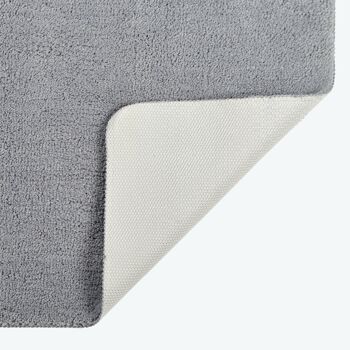 Tapis de toilette antidérapant en microfibre à poils profonds 14