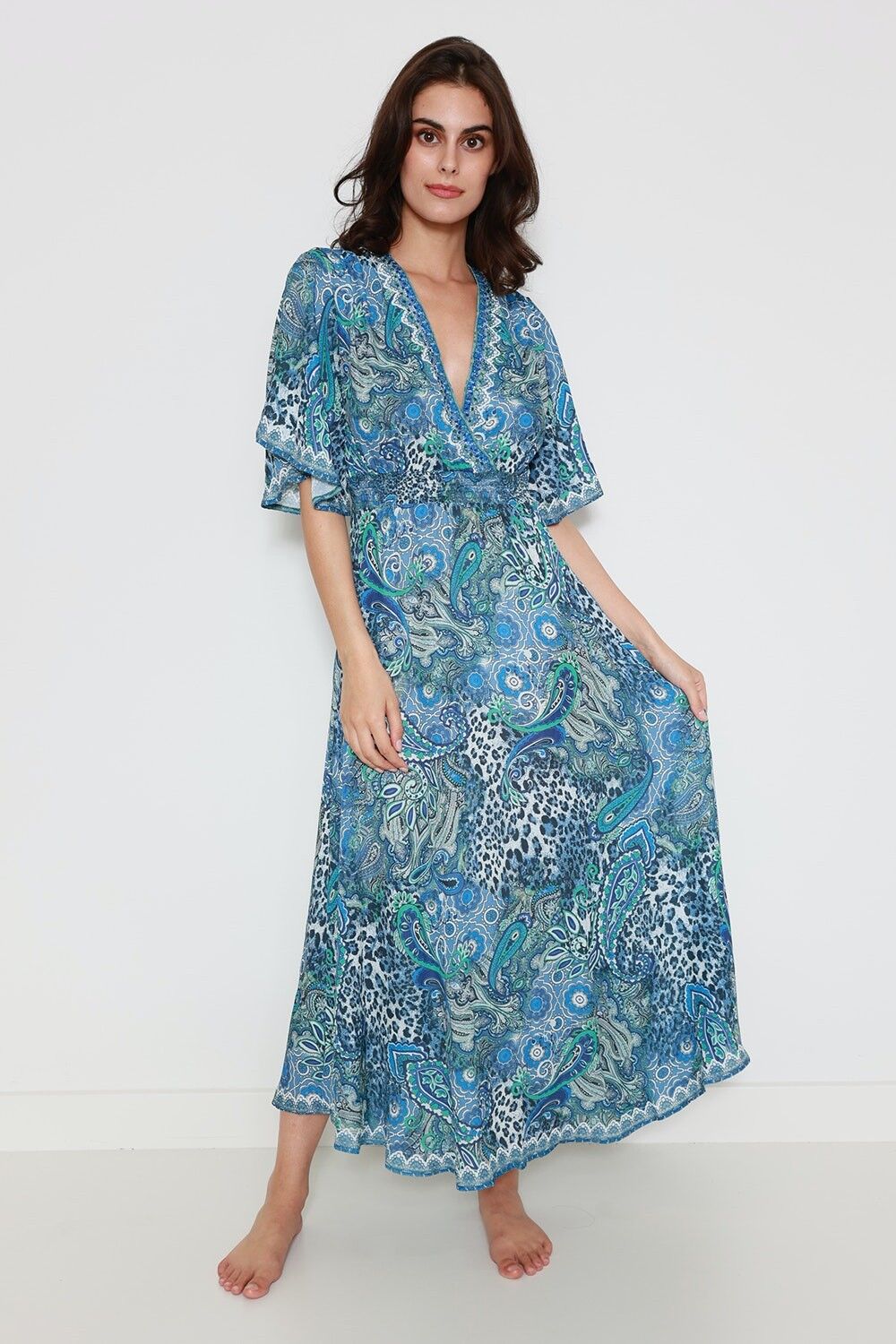 Abito lungo stampato - 5193