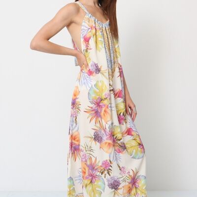 Long printed dress - 5205