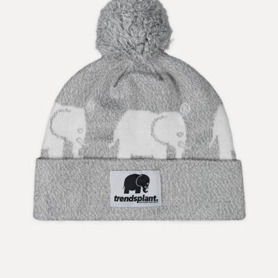 Salty Grey Bobble Beanie