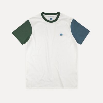 Organic Color Block T-Shirt Natural