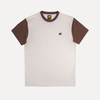 Color Block T-Shirt Cocoa Brown