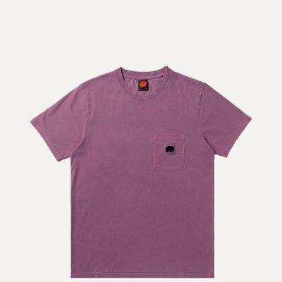 T-Shirt Garza Pigment Dyed Rosso Garnacha
