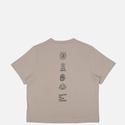 Trendsplant x Equilibrium da donna - T-shirt tascabile avorio