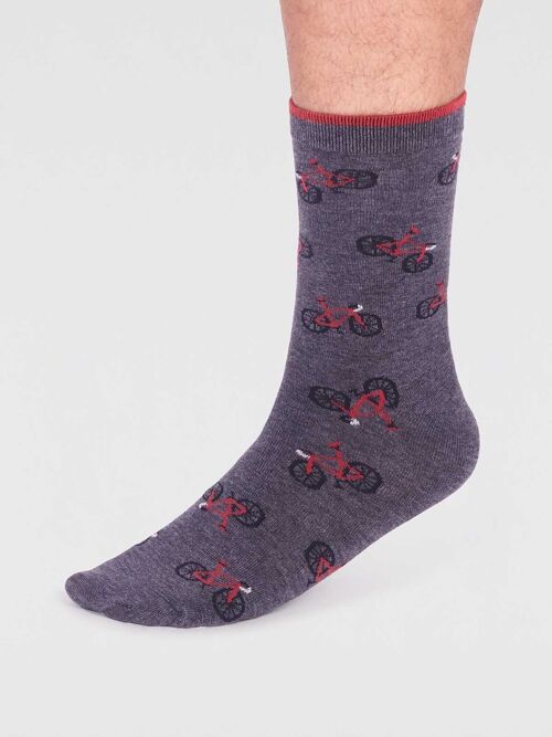 Marquis Bamboo Bike Socks - Dark Grey Marle