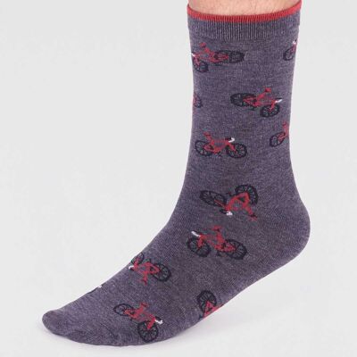 Marquis Bamboo Bike Socks - Dark Grey Marle