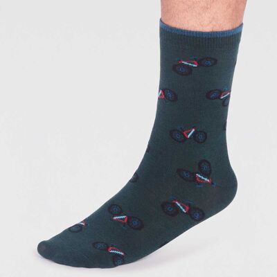 Marquis Bamboo Bike Socks - Forest Green