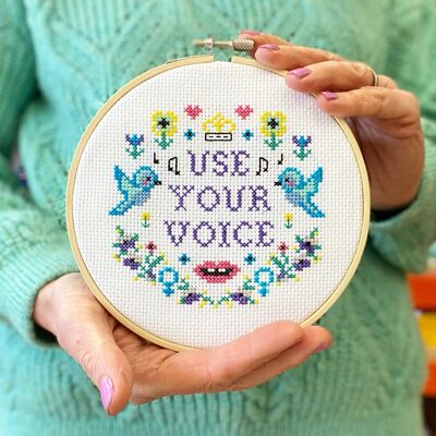 'Use Your Voice' Large Cross Stitch Kit