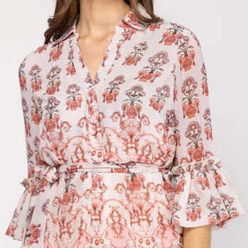 Robe chemise longue à col 5