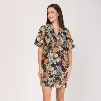 Robe courte en coton perforé 2