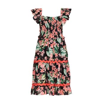 Robe midi imprimée nid d'abeille 6