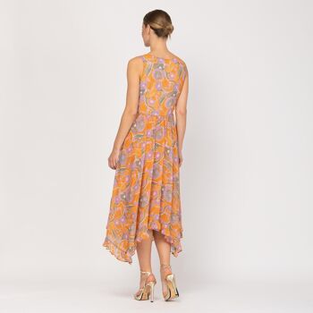 Robe midi asymétrique à bretelles 4