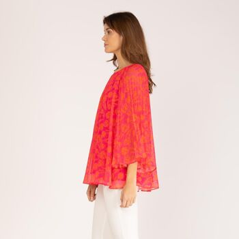 Blouse évasée à manches plissées 4