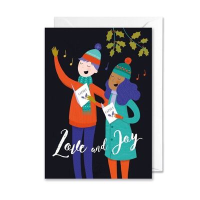 Cartolina di Natale con amore e gioia