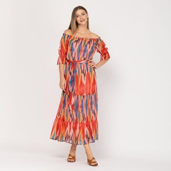 Robe midi à épaules dénudées 1