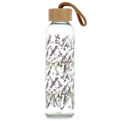 Lavender Pick of the Bunch 500ml Glass Water Bottle