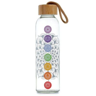 Chakra 500ml Glass Water Bottle