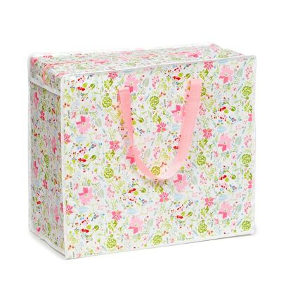 Julie Dodsworth Pink Botanical - Bolsa de almacenamiento para ropa sucia con cremallera