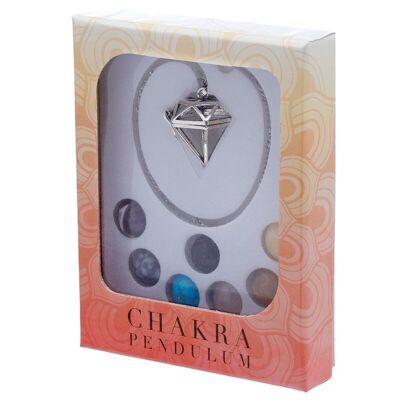 Péndulo de curación de chakras de piedras preciosas