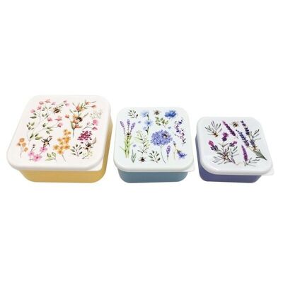 Set of 3 Lunch Box M/L/XL Nectar Meadows