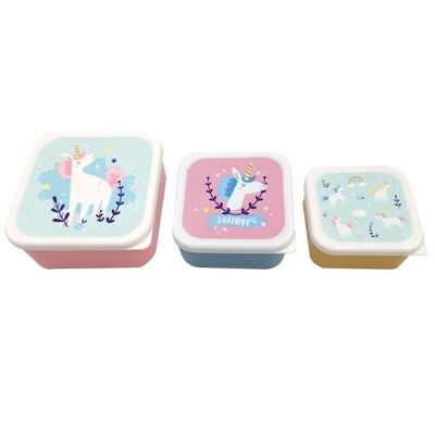 Set of 3 Lunch Box S/M/L Unicorn Magic