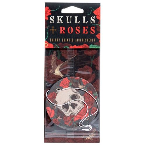 Raspberry Skulls and Roses Air Freshener