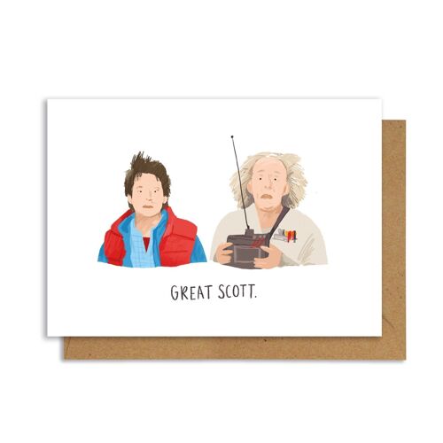 Doc and Marty A6 Greetings Card