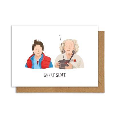 Doc and Marty A6 Greetings Card